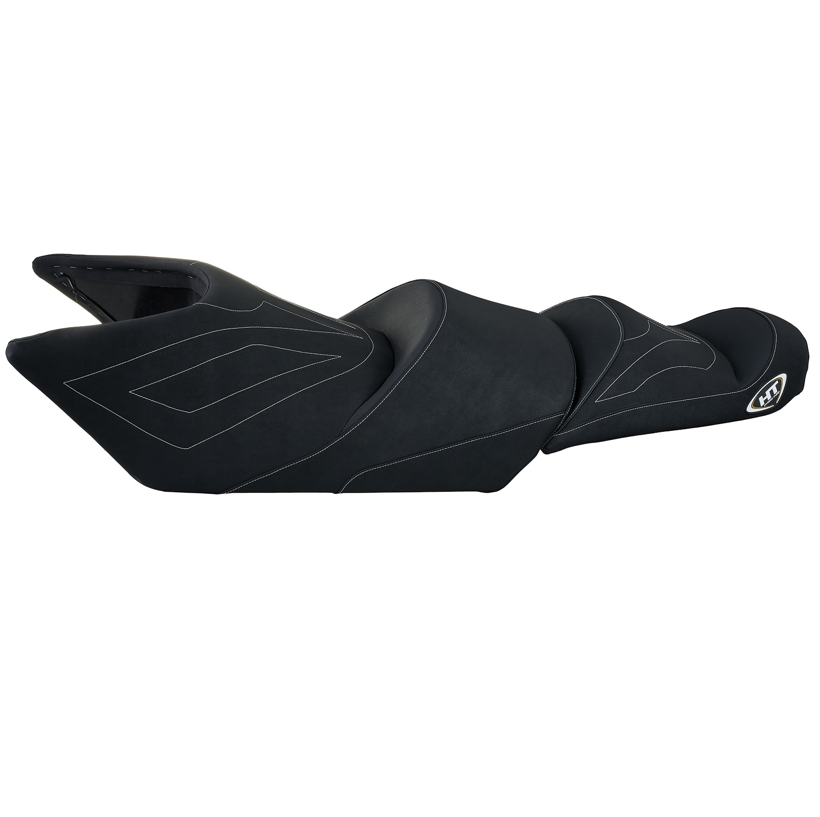 HT Moto seat — side profile, e-commerce product photography